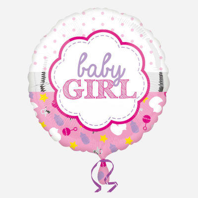 Baby Girl Balloon - A delightful fun additional treat delivered with your chosen floral gift.
