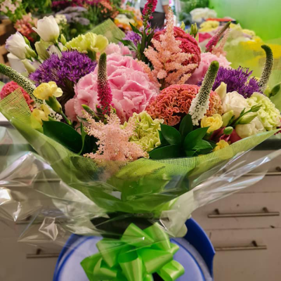 Cherry Blossom - A vibrant pink handtied simply stunning just like it’s inspiration - The Cherry Blossom Tree. Same day flower delivery by local florists - and the Cherry Blossom is a stunning choice.